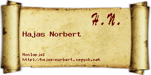 Hajas Norbert névjegykártya