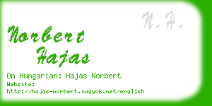 norbert hajas business card